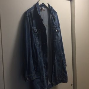 Long light denim jacket